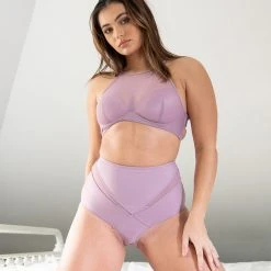 Lunalae Ella Mesh Top - Recycled Mauve 11 Lunalae Ella Mesh Top - Recycled Mauve