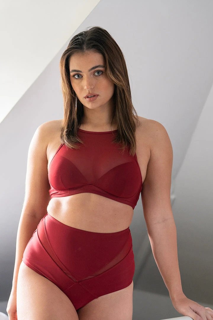 Lunalae Ella Mesh Top - Recycled Wine All Pole Wear 4 Lunalae Ella Mesh Top - Recycled Wine All Pole Wear