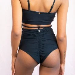 Lunalae Kimmy High Waist Bottoms - Recycled Black All Pole Wear 5 Lunalae Kimmy High Waist Bottoms - Recycled Black All Pole Wear