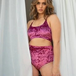 Lunalae Delphine Top - Rose Velvet Tops