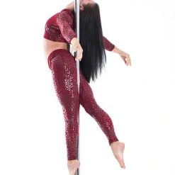 Paradise Chick Superhero Series Ultra Grip Crop Top - Cherry Leopard All Pole Wear 18 Paradise Chick Superhero Series Ultra Grip Crop Top - Cherry Leopard All Pole Wear