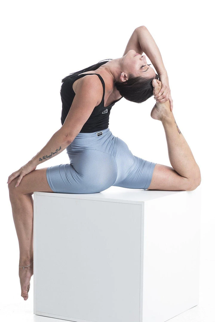 Paradise Chick Biker Shorts - Steel Blue 5 Paradise Chick Biker Shorts - Steel Blue