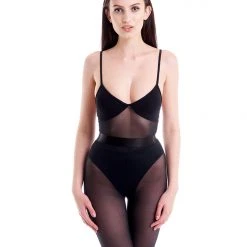 Hamade Activewear Mesh High Waisted Cycling Shorts - Black