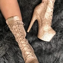 Shoes Hella Heels Milksnake Boots - 7inch