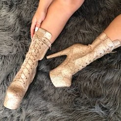 Shoes Hella Heels Milksnake Boots - 7inch 7 Shoes Hella Heels Milksnake Boots - 7inch