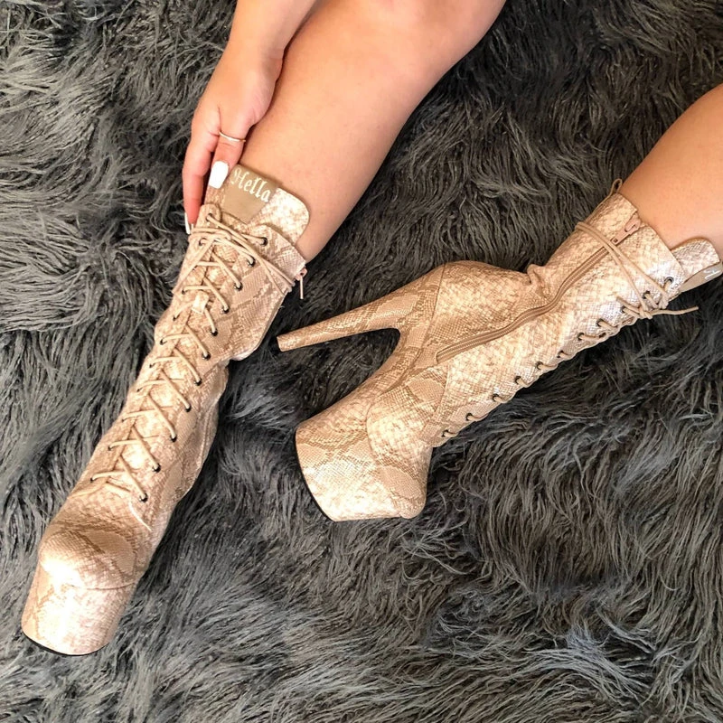 Shoes Hella Heels Milksnake Boots - 7inch 3 Shoes Hella Heels Milksnake Boots - 7inch