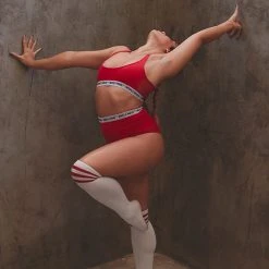 Rolling Alpha High Waisted Hot Pants - Red