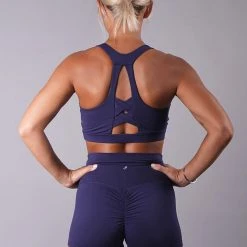 Off The Pole Classic Sports Bra - Navy Blue All Pole Wear