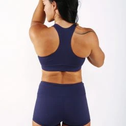 Off The Pole Keyhole Sports Bra - Navy Blue All Pole Wear