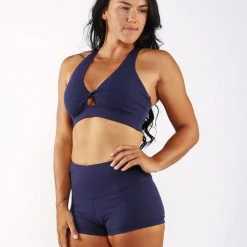 Off The Pole Keyhole Sports Bra - Navy Blue All Pole Wear