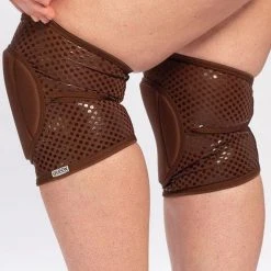 Queen Accessories Queen Grippy Kneepads - Cacao Plus Size Pole Wear