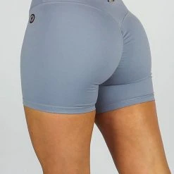 Olra Activewear Signature Biker Shorts - Sky Grey All Pole Wear
