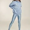 Paradise Chick Pole Dancer Hoodie - Dusty Blue Loungewear Tops