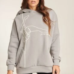Loungewear Tops Paradise Chick Pole Dancer Hoodie - Grey
