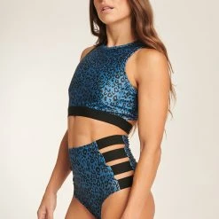Paradise Chick Athlecious Crop Top - Sapphire