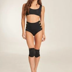 Paradise Chick Polecious Kneepads - Black Plus Size Pole Wear