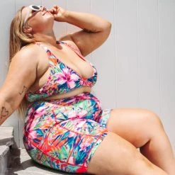 New In AMBR Designs Eco Biker Shorts - Aloha