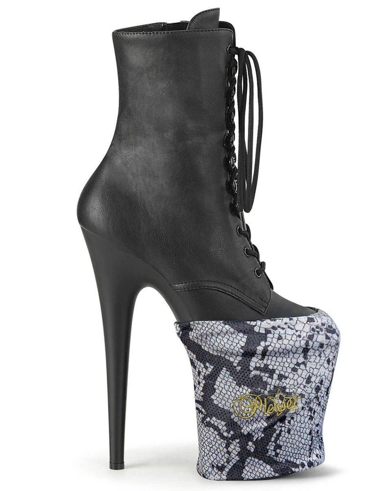 Pleaser USA Shoe Protectors - White Snake Print 1 Pleaser USA Shoe Protectors - White Snake Print