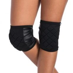 Back In Stock Poledancerka Grippy Kneepads - Black (with Pocket)