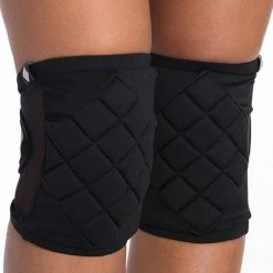 Back In Stock Poledancerka Grippy Kneepads - Black (with Pocket)