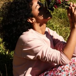 Rolling Garter Sweatshirt - Rosé 15 Rolling Garter Sweatshirt - Rosé