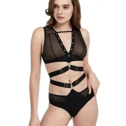 Hamade Activewear Eyelet Mesh Crop Top - Black All Pole Wear 14 Hamade Activewear Eyelet Mesh Crop Top - Black All Pole Wear