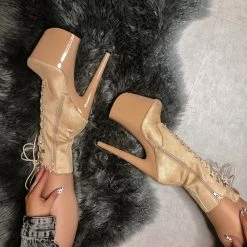 Shoes Hella Heels Hoedown 8inch Boots - Sand 10 Shoes Hella Heels Hoedown 8inch Boots - Sand