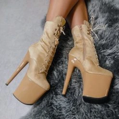 Shoes Hella Heels Hoedown 8inch Boots - Sand 8 Shoes Hella Heels Hoedown 8inch Boots - Sand