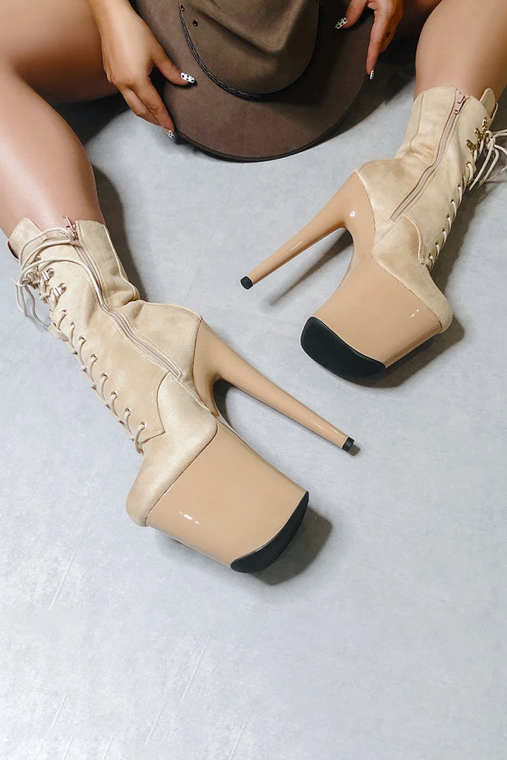 Shoes Hella Heels Hoedown 8inch Boots - Sand 2 Shoes Hella Heels Hoedown 8inch Boots - Sand