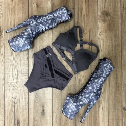 All Pole Wear Tatiana Activewear Tokio Top - Charcoal 11 All Pole Wear Tatiana Activewear Tokio Top - Charcoal