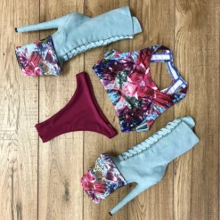 Shoes Hella Heels High BabyDoll 8inch Boots - Baby Blue