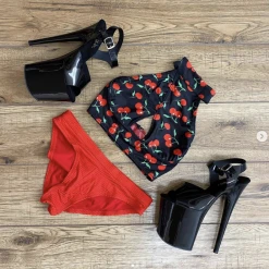 Shoes Pleaser USA Flamingo-809 8inch Pleasers - Patent Black