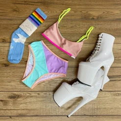 Rolling Vento Neon Reversible Top - Blue/Rosé All Pole Wear