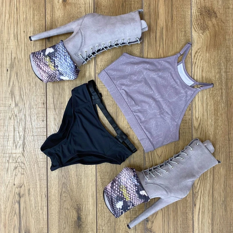 Pleaser USA Shoe Protectors - Blue Snake Print Shoes 2 Pleaser USA Shoe Protectors - Blue Snake Print Shoes