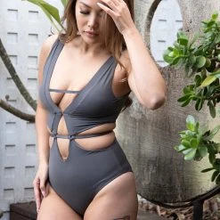 Tatiana Activewear Hunter Bodysuit - Charcoal