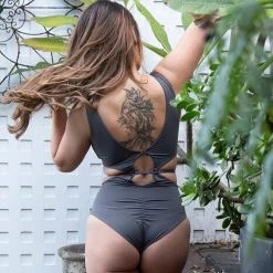 Tatiana Activewear Hunter Bodysuit - Charcoal