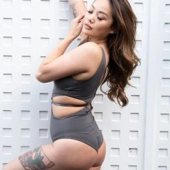 Tatiana Activewear Hunter Bodysuit - Charcoal