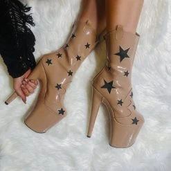 Hella Heels Save A Horse 8inch Boots - Tan Shoes