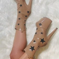 Hella Heels Save A Horse 8inch Boots - Tan Shoes