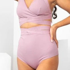 Lunalae Tara High Waisted Bottoms - Recycled Mauve All Pole Wear