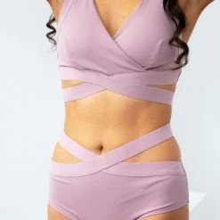 Lunalae Tara Low Waisted Bottoms - Recycled Mauve 7 Lunalae Tara Low Waisted Bottoms - Recycled Mauve