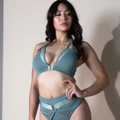 All Pole Wear Tatiana Activewear Sofia Triangle Top - Sage Green