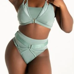 All Pole Wear Tatiana Activewear Sofia Triangle Top - Sage Green