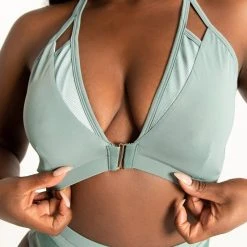 All Pole Wear Tatiana Activewear Sofia Triangle Top - Sage Green