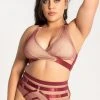 Tatiana Activewear Yuki Top - Burgundy Mesh New In