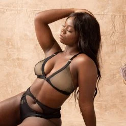 All Pole Wear Tatiana Activewear Kaizen Top - Black Mesh