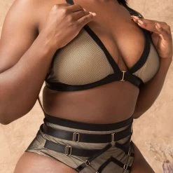 All Pole Wear Tatiana Activewear Kaizen Top - Black Mesh