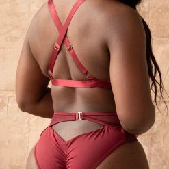 All Pole Wear Tatiana Activewear Kaizen Shorts - Burgundy