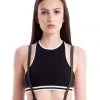 Hamade Activewear T-Back Sports Top - Black/White