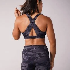 Off The Pole V-Neck Sports Bra - Black Camouflage 13 Off The Pole V-Neck Sports Bra - Black Camouflage